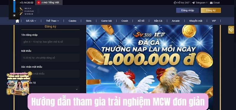 Hướng dẫn tham gia trải nghiệm MCW đơn giản